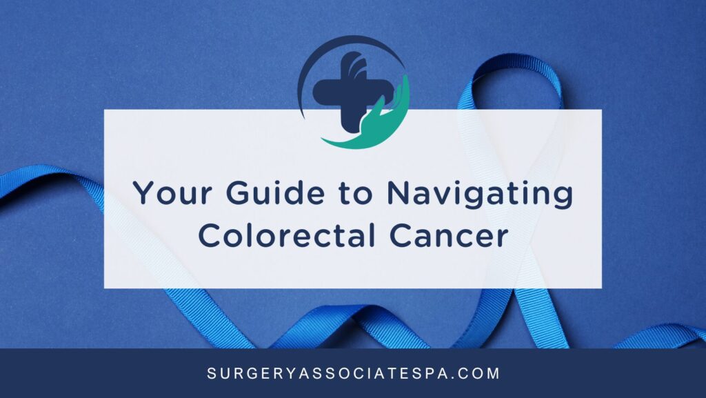 Banner that reads "Your Guide to Navigating Colorectal Cancer"